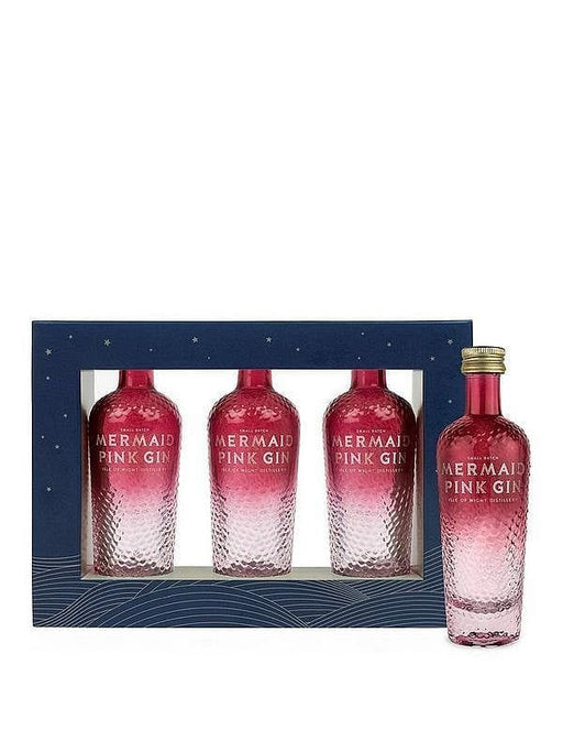 MERMAID PINK GIN MINIATURE GIFTPACK 3 X 5CL | Isle of Wight Distillery | 1 | Shipmates